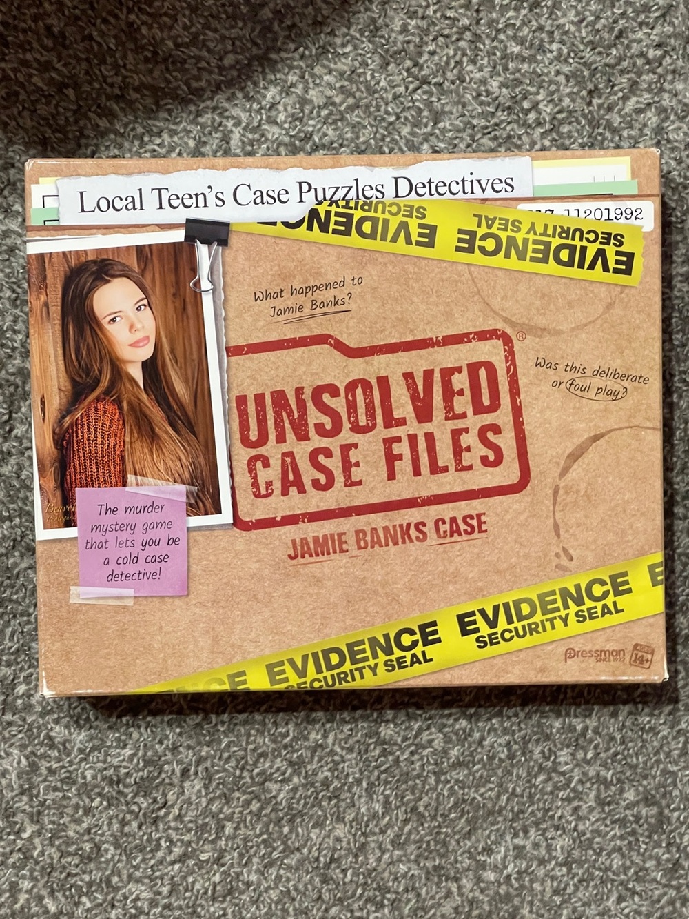 Unsolved Case Files: Jamie Banks Case Board Game NIB